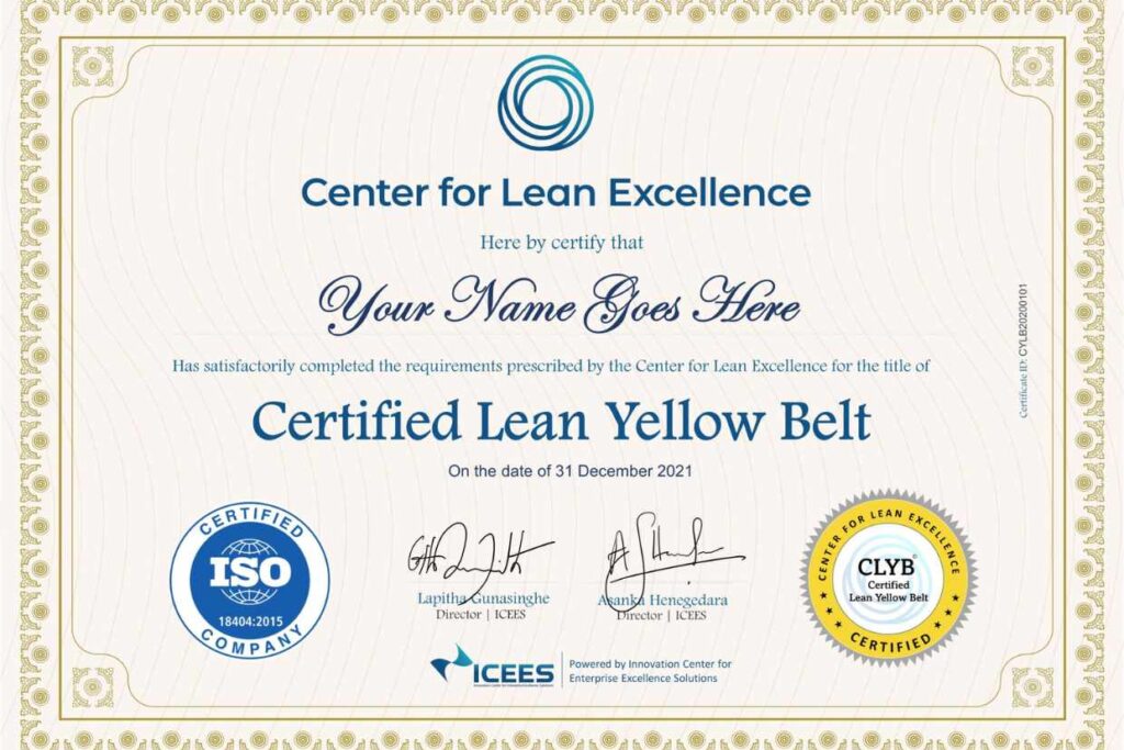 Lean Yellow Belt